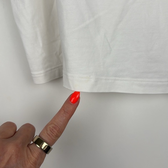 Lululemon White Short Sleeve Crew Neck Tee Size 6 - Picture 4 of 4